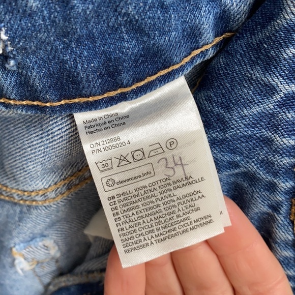 H&M Ladies Straight High waist Jeans Denim Blue Wash - Picture 7 of 10